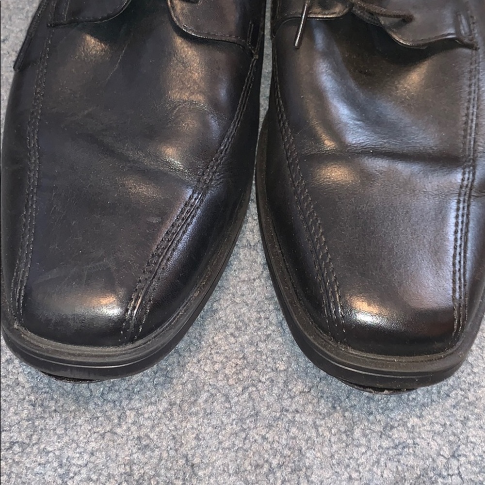 Clarks Collection Black Leather Dress Shoes 11 - image 3